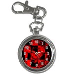 Red Grunge Skull Key Chain Watches