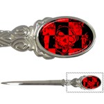 Red Grunge Skull Letter Opener