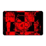 Red Grunge Skull Magnet (Rectangular)