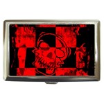 Red Grunge Skull Cigarette Money Case