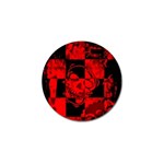 Red Grunge Skull Golf Ball Marker (10 pack)