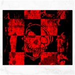 Red Grunge Skull Rectangular Jigsaw Puzzl