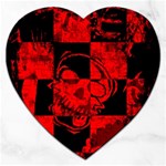 Red Grunge Skull Jigsaw Puzzle (Heart)