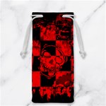 Red Grunge Skull Jewelry Bag
