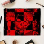 Red Grunge Skull Cosmetic Bag (XL)