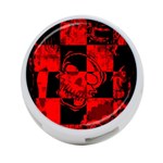 Red Grunge Skull 4-Port USB Hub (One Side)