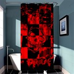 Red Grunge Skull Shower Curtain 36  x 72  (Stall) 