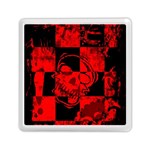Red Grunge Skull Memory Card Reader (Square)