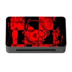 Red Grunge Skull Memory Card Reader with CF