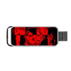 Red Grunge Skull Portable USB Flash (Two Sides) from ArtsNow.com Back