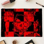 Red Grunge Skull Cosmetic Bag (XXL)