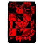 Red Grunge Skull Removable Flap Cover (L)