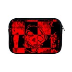 Red Grunge Skull Apple iPad Mini Zipper Cases