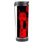 Red Grunge Skull Travel Tumbler