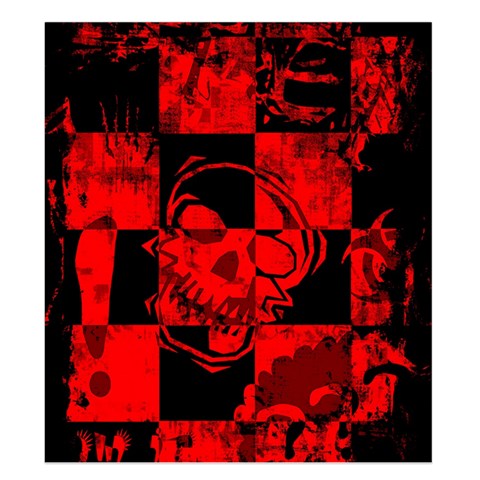 Red Grunge Skull Duvet Cover Double Side (King Size) from ArtsNow.com Front
