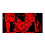 Red Grunge Skull Satin Wrap