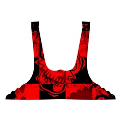 Red Grunge Skull Got No Strings Sports Bra from ArtsNow.com Front