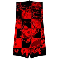 Red Grunge Skull Boyleg Halter Swimsuit  from ArtsNow.com Front Body