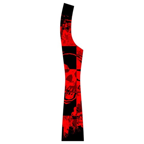 Red Grunge Skull Boyleg Halter Swimsuit  from ArtsNow.com Side Left