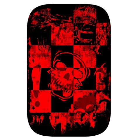 Red Grunge Skull Waist Pouch (Small) from ArtsNow.com Front