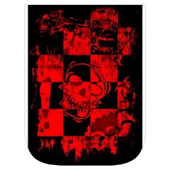 Red Grunge Skull Waist Pouch (Small) from ArtsNow.com Front Pocket