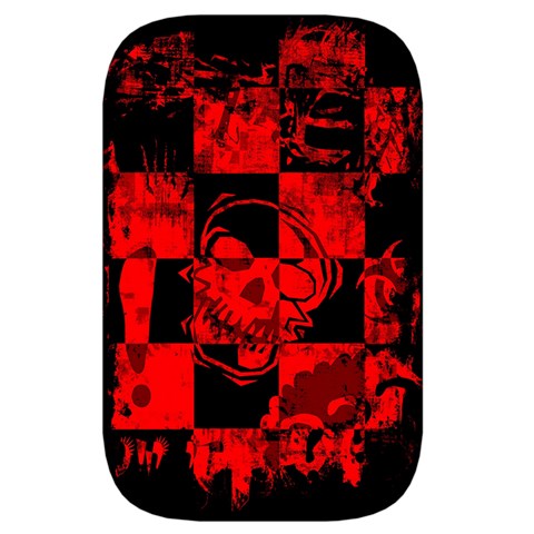 Red Grunge Skull Waist Pouch (Small) from ArtsNow.com Back