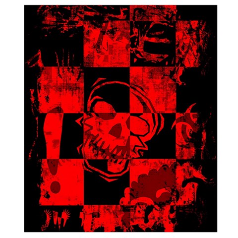 Red Grunge Skull Waist Pouch (Small) from ArtsNow.com Back Strap