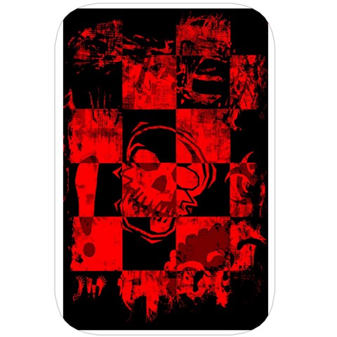 Red Grunge Skull Belt Pouch Bag (Large) from ArtsNow.com Back