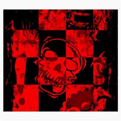 Red Grunge Skull Roll Up Canvas Pencil Holder (S) from ArtsNow.com Front