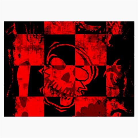 Red Grunge Skull Roll Up Canvas Pencil Holder (M) from ArtsNow.com Front