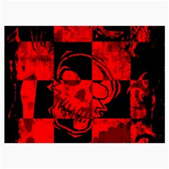 Red Grunge Skull Roll Up Canvas Pencil Holder (M) from ArtsNow.com Front