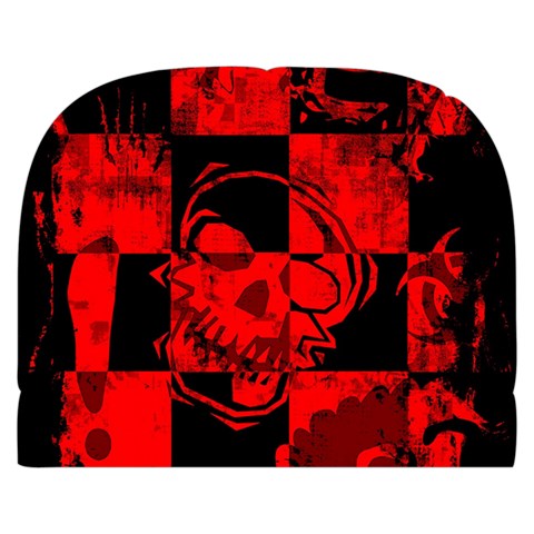 Red Grunge Skull Make Up Case (Small) from ArtsNow.com Front