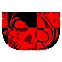Red Grunge Skull Make Up Case (Small) from ArtsNow.com Side Right