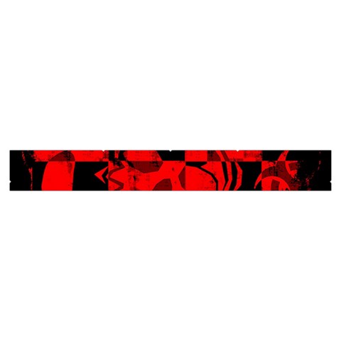 Red Grunge Skull Make Up Case (Small) from ArtsNow.com Zipper Tape Front