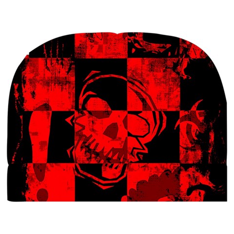 Red Grunge Skull Make Up Case (Medium) from ArtsNow.com Front