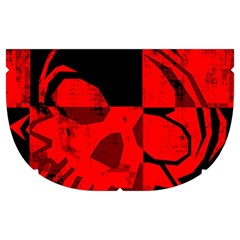 Red Grunge Skull Make Up Case (Medium) from ArtsNow.com Side Left