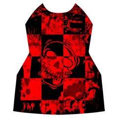 Red Grunge Skull Women s Long Sleeve Raglan Tee from ArtsNow.com Front