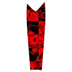 Red Grunge Skull Women s Long Sleeve Raglan Tee from ArtsNow.com Right Sleeve Side