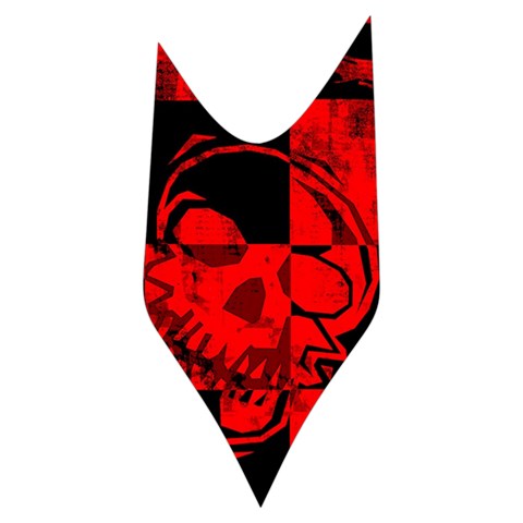 Red Grunge Skull Women s Long Sleeve Raglan Tee from ArtsNow.com Side Left