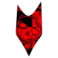 Red Grunge Skull Women s Long Sleeve Raglan Tee from ArtsNow.com Side Left