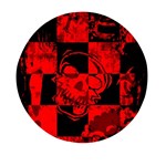 Red Grunge Skull Mini Round Pill Box (Pack of 3)