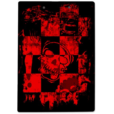 Red Grunge Skull A4 Clipboard from ArtsNow.com Back