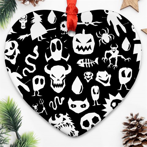 Monsters Ornament (Heart) from ArtsNow.com Front