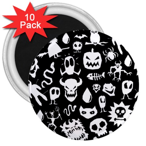 Monsters 3  Magnets (10 pack)  from ArtsNow.com Front
