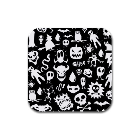 Monsters Rubber Square Coaster (4 pack) from ArtsNow.com Front