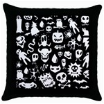 Monsters Throw Pillow Case (Black)