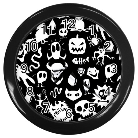 Monsters Wall Clock (Black) from ArtsNow.com Front