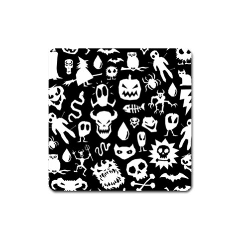Monsters Square Magnet from ArtsNow.com Front