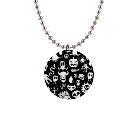 Monsters 1  Button Necklace from ArtsNow.com Front