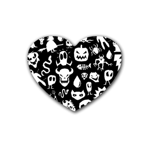 Monsters Rubber Coaster (Heart) from ArtsNow.com Front